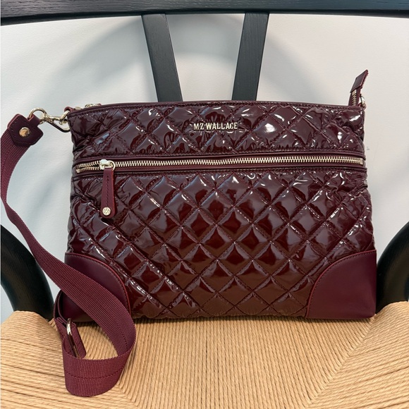 MZ Wallace Handbags - MZ Wallace Crosby Crossbody Bag, Cranberry Lacquer